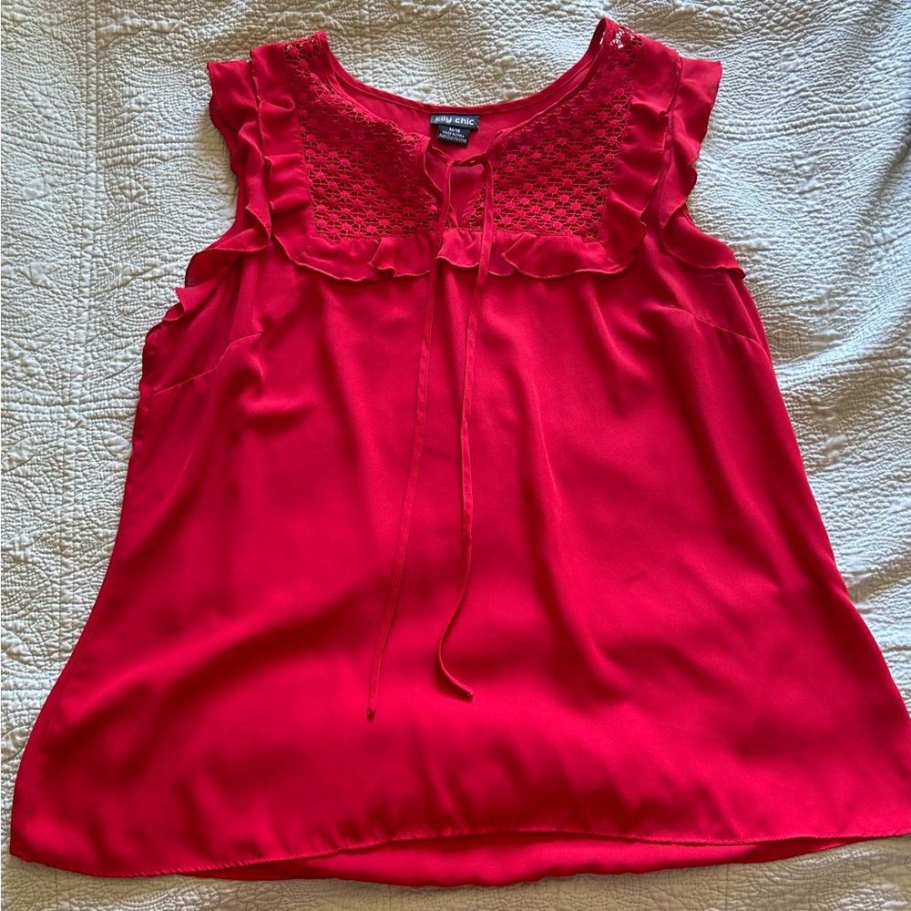 Red Sleeveless Top